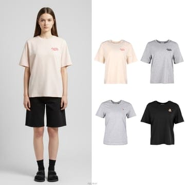 메종키츠네핸드라이팅폭스패치반팔티 4종 MW00110KJ0008 MW00126KJ0119 MW00119KJ00