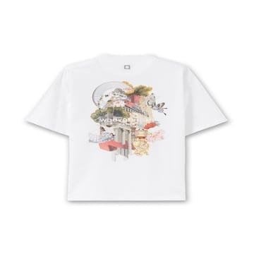 우영미 반팔 시티그래픽 화이트 W253TS05716W