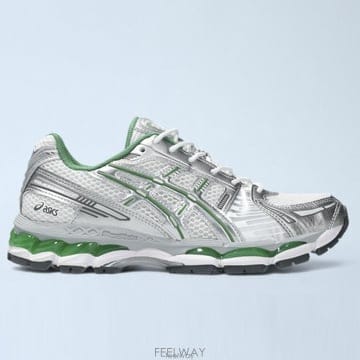 26 FW 아식스 Gel Kayano 12 1 젤카야노메쉬 판넬 스니커즈 화이트그린 1203A759 100
