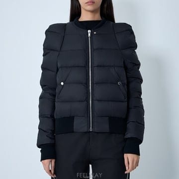 26 FW 릭오웬스 Duvet 듀벳 스탠드 칼라 집업 퀼트 나일론 봄버 자켓 RP02E4777 NPD1 