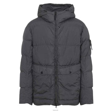 스톤 25FW 가먼트다이 크링클 랩스 후드 패딩자켓 그레이 K2S15 4100011 S0A23 V0062
