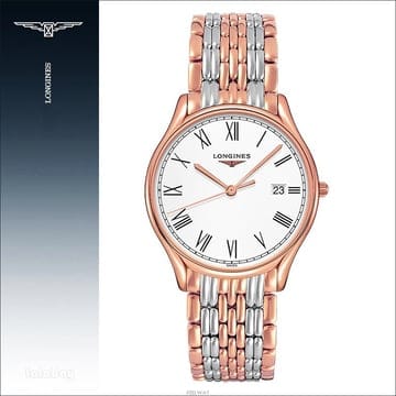 론진 라이어 Lyre 손목시계 L4.859.1.11.7 남녀공용 38mm 투톤 메탈스트랩 리어