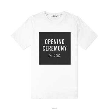 14주년 박스 로고 티셔츠 화이트 P19TAX22060 1000