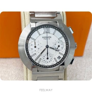 에르메스 노마드 NO1.910 남성용 쿼츠 39mm 화이트 다이얼