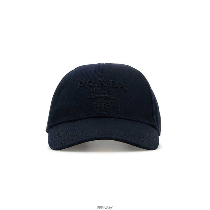 26 FW 프라다 드릴 로고 엠브로이더드 베이스볼 모자 2HC2742CXL