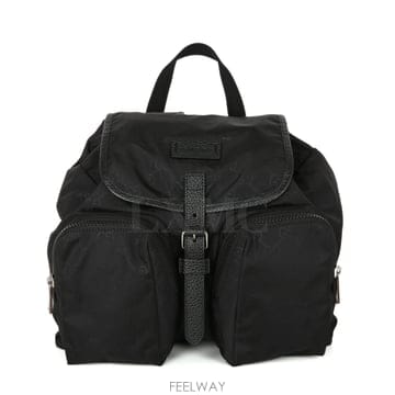 구찌 GG로고 블랙 나일론 백팩 510343 여자백팩 포켓