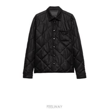 프라다 버튼업 퀼팅 재킷
