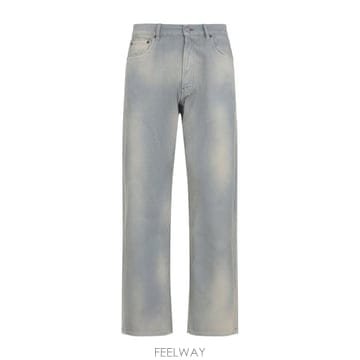 프라다 로고 패치 스트레이트 진