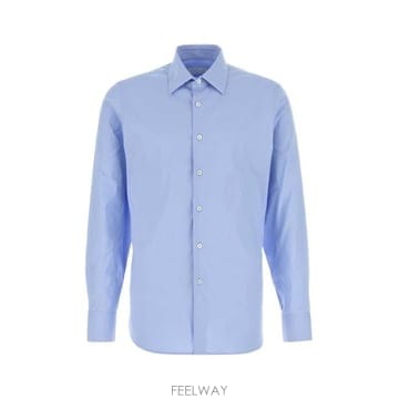 26 FW 프라다 롱슬리브 커브드 헴 코튼 셔츠 UCM608SOOO10HT