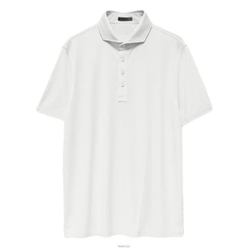 25SS 백 로고 패치 폴로 티셔츠 화이트 G4MC0K300 SNO