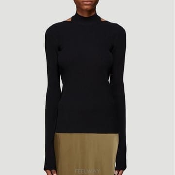 26 FW 헬무트 랭 오픈 백 모크넥 비스코스 나일론 스웨터 J04HW703 001