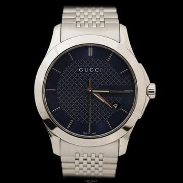 (대전중고명품)구찌 YA126481 타임리스 스틸 청판 38mm