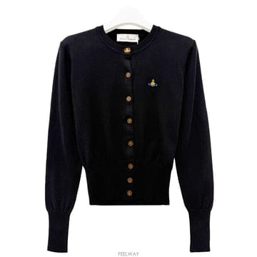 논현 더팩토리 25FW 비비안웨스트우드 BEA 베아 자수 로고 가디건 1803002P Y001V N401