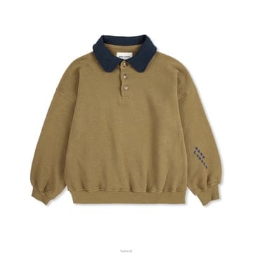 보보 쇼즈 키즈 로고 올오버 폴로 맨투맨 카키