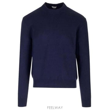 26 FW 보테가 베네타 인트레치아토 레더 패치 라운드넥 스웨터 772376V2MM0