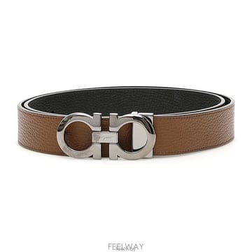 26 FW 페라가모 35mm 간치니 카프 시그니처 리버시블 벨트 6755420705614