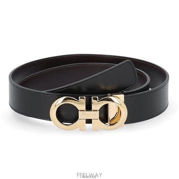 26 FW 페라가모 35mm 카프 골드톤 간치니 리버시블 벨트 675542586940