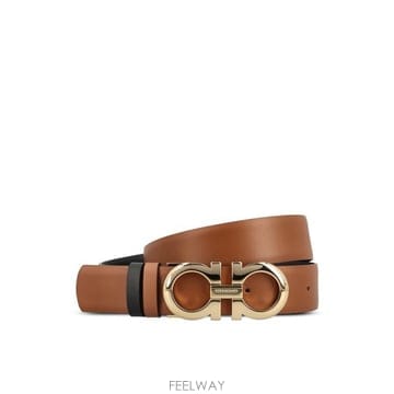 26 FW 페라가모 3cm 카프 간치니 버클 리버시블 벨트 23A564674471