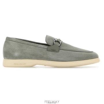 26 FW 페라가모 간치니 Gancini 스웨이드 슬립 온 로퍼 028298774195M