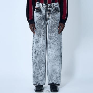 26 FW 마틴 로즈 버튼 지퍼 오픈 프론트 워싱 코팅 데님 259WD09049 GRY