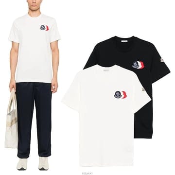 25FW 몽클레르 자수 3컬러 로고 티셔츠 8C00056