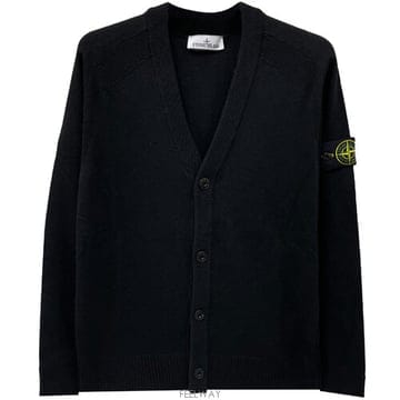 [스톤아일랜드] 25FW 와펜패치 포켓 가디건 블랙 남성 자켓 K2S155100065 S00B4 V0029