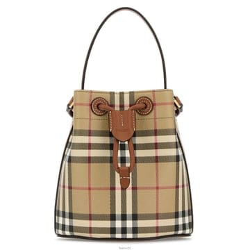 버버리 25FW 빈티지 체크 미니 드로스트링 버킷백 브라이어브라운 8109794