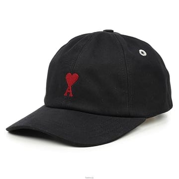 아미 25FW 하트 로고 자수 캡모자 블랙 BFUCP006 AW0041 001