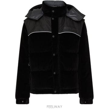 26 FW 몽클레어 그래노블 Desot 데소트 쉘 판넬 코듀로이 후드 다운 자켓 블랙