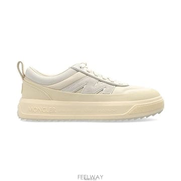 26 FW 몽클레어 라운드 토 레이스업 클로저 스니커즈 베이지 K209B4M00160M7091