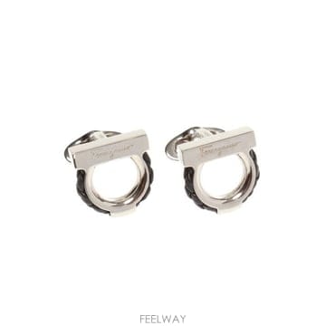 26 FW 페라가모 브라스 카프 로고 인그레이브드 커프스 링크 7701420712427