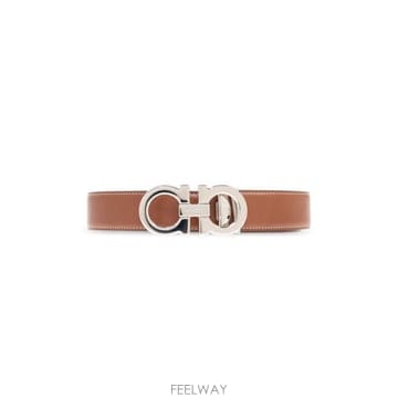 26 FW 페라가모 리버시블 간치니 탠 레더 3cm 버클 벨트 679710