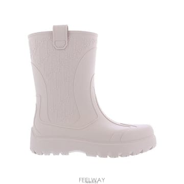 디올 로고 디보싱 레인 부츠