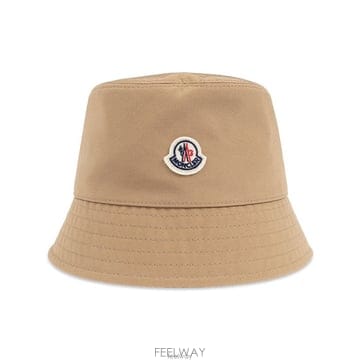 26 FW 몽클레어 로고 패치 디테일 버킷햇 베이지 K10933B000255983X