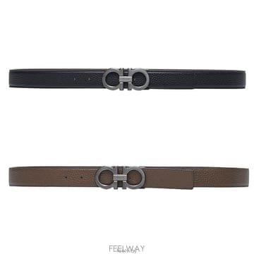 26 FW 페라가모 더블 어드저스트 3cm 리버시블 간치니 벨트 670428