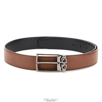 26 FW 페라가모 35mm 카프스킨 스퀘어 리버시블 간치니 벨트 67A0370709528