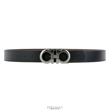 26 FW 페라가모 35mm 네로 리버시블 레더 로고 간치니 벨트 6755420464231
