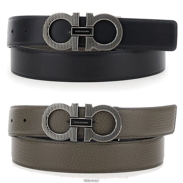 26 FW 페라가모 4cm 투톤 리버시블 버클 벨트 670574078