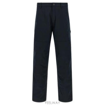 26 FW 몽클레어 로고 패치 벨트 루프 스트레이트 레그 팬츠 네이비 K20912A00003598R1