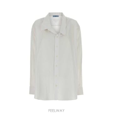 26 FW 프라다 롱슬리브 퓨어 코튼 버튼업 셔츠 P480ISOOO1XV2