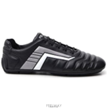 26 FW 프라다 Rev 레브 카프 레더 블랙 레이스업 스니커즈 2EG325A21
