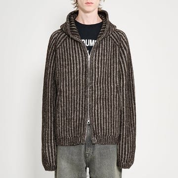 26 FW 아워레가시 레벨 후드 바네시 브라운 스트라이프 후드티 M4253LV