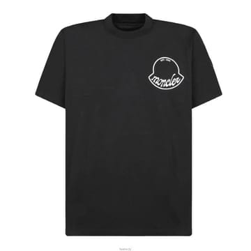몽클레르 로고 코튼 반팔 티셔츠 블랙 8C00013 89AJS 998
