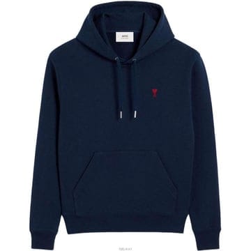(당일) 25FW 아미 하트 로고 네이비 후드티셔츠 BFUSW235 730 430