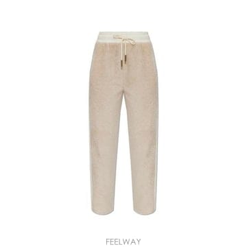 26 FW 몽클레어 Teddy 테디 웨이스트밴드 트랙 팬츠 베이지 K20938H0001389AOF