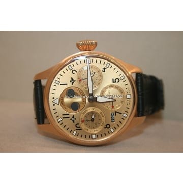 [타임존]IWC BIG PILOT 빅파일럿 핑크골드 스켈레톤 부띠끄에디션 250개 한정판 가죽밴드