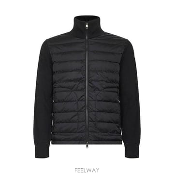 26 FW 몽클레어 지퍼업 패디드 롱슬리브 가디건 블랙 K20919B50700A9341
