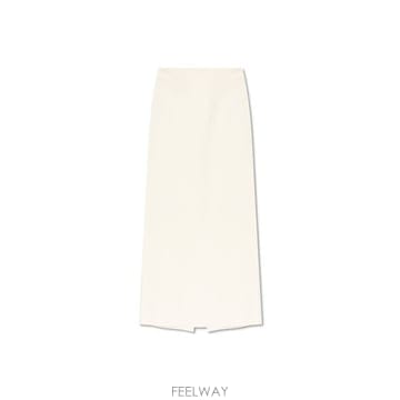 페라가모 하이웨이스트 스트레이트 헴 맥시 스커트 BEIWHIMAS