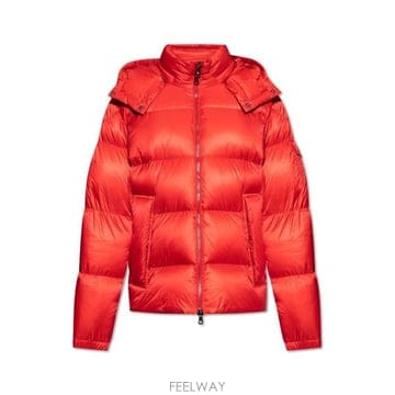 26 FW 몽클레어 Couyere 쿠에르 후드 숏 다운 패딩 레드 K20911A00158597XQ