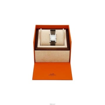 에르메스 Hermes HH1.110 H 아워 스몰 에토프 쿼츠 스틸 시계